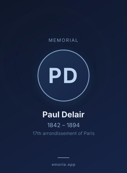 Memorial portrait of Paul Delair