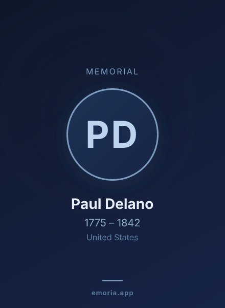 Memorial portrait of Paul Delano