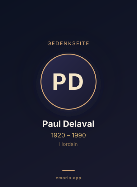 Gedenkportrait von Paul Delaval