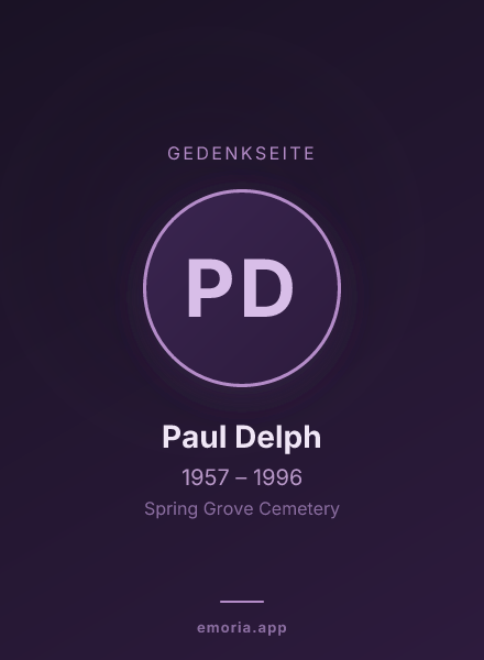 Gedenkportrait von Paul Delph
