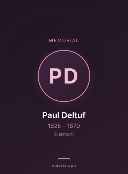 Memorial portrait of Paul Deltuf