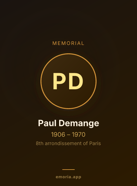 Memorial portrait of Paul Demange
