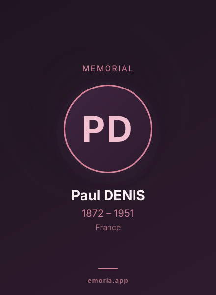 Memorial portrait of Paul DENIS