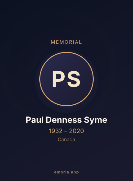 Memorial portrait of Paul Denness Syme