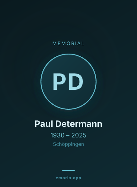Memorial portrait of Paul Determann