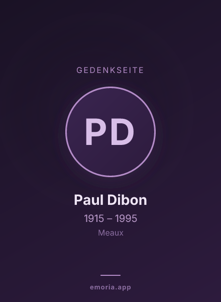 Gedenkportrait von Paul Dibon