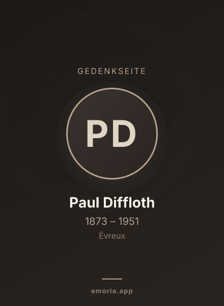 Gedenkportrait von Paul Diffloth