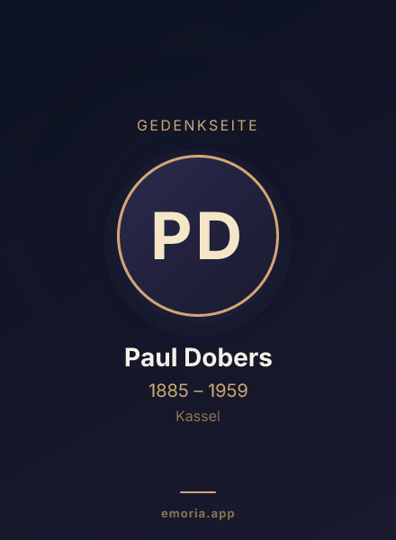 Gedenkportrait von Paul Dobers