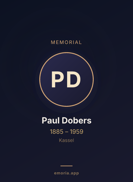 Memorial portrait of Paul Dobers