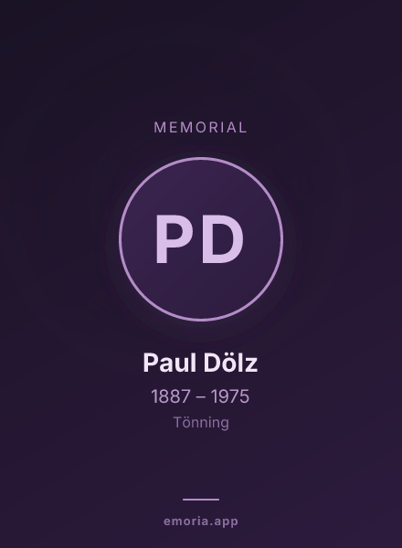 Memorial portrait of Paul Dölz