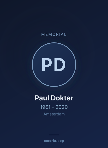 Memorial portrait of Paul Dokter