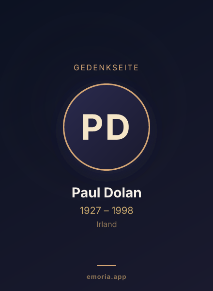 Gedenkportrait von Paul Dolan