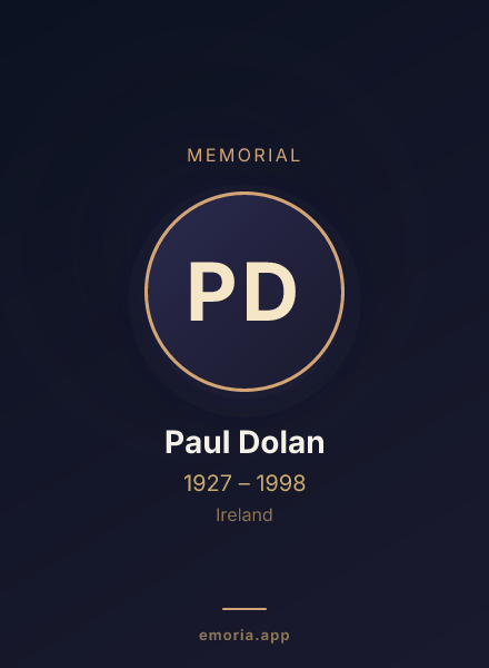 Memorial portrait of Paul Dolan