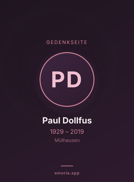 Gedenkportrait von Paul Dollfus