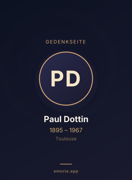 Gedenkportrait von Paul Dottin