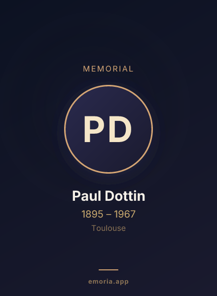 Memorial portrait of Paul Dottin