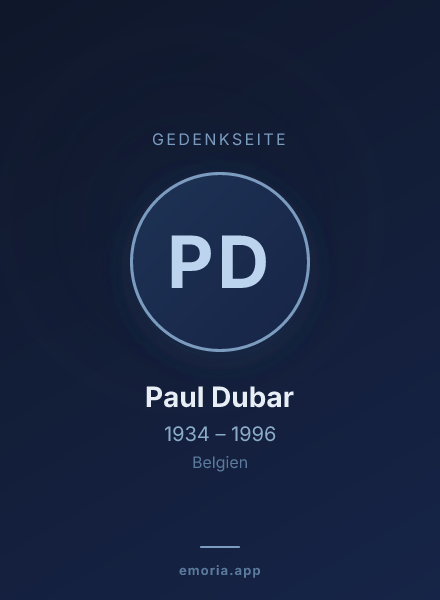 Gedenkportrait von Paul Dubar
