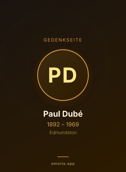 Gedenkportrait von Paul Dubé