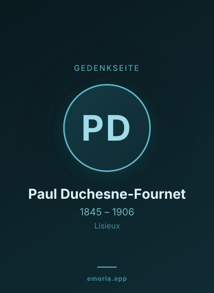 Gedenkportrait von Paul Duchesne-Fournet