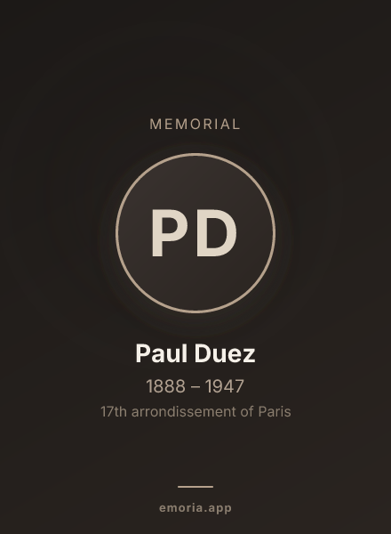 Memorial portrait of Paul Duez