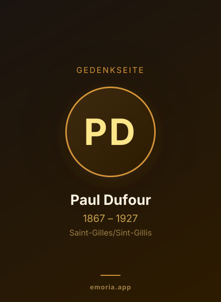 Gedenkportrait von Paul Dufour