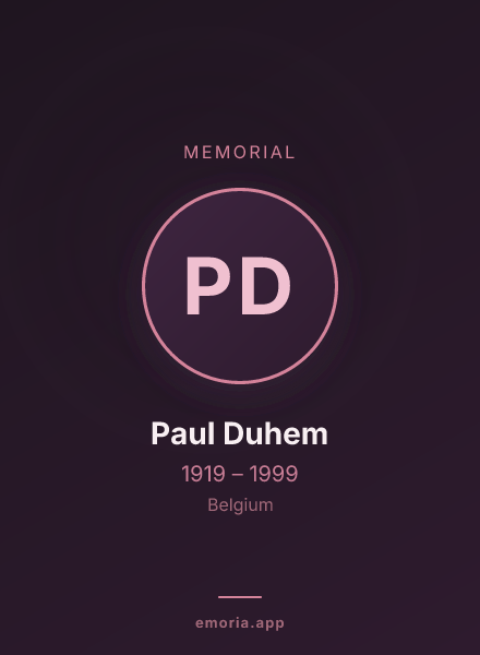 Memorial portrait of Paul Duhem