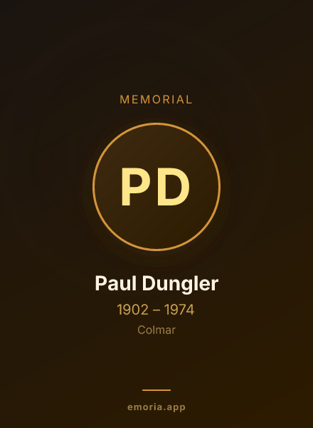 Memorial portrait of Paul Dungler