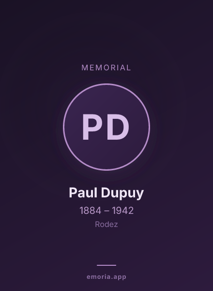 Memorial portrait of Paul Dupuy