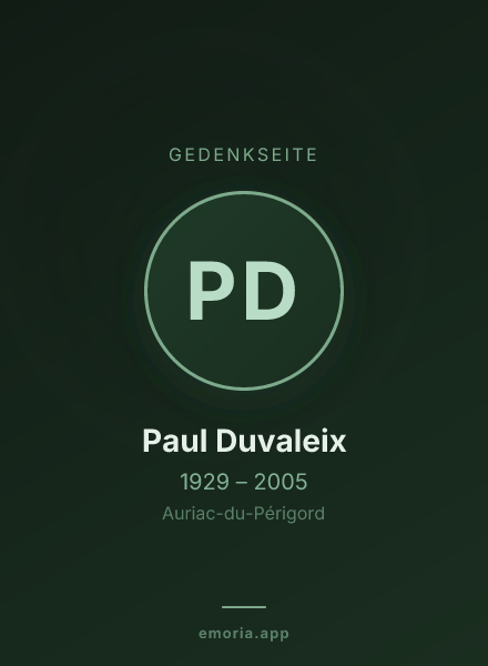 Gedenkportrait von Paul Duvaleix