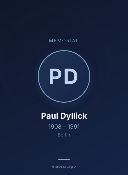Memorial portrait of Paul Dyllick