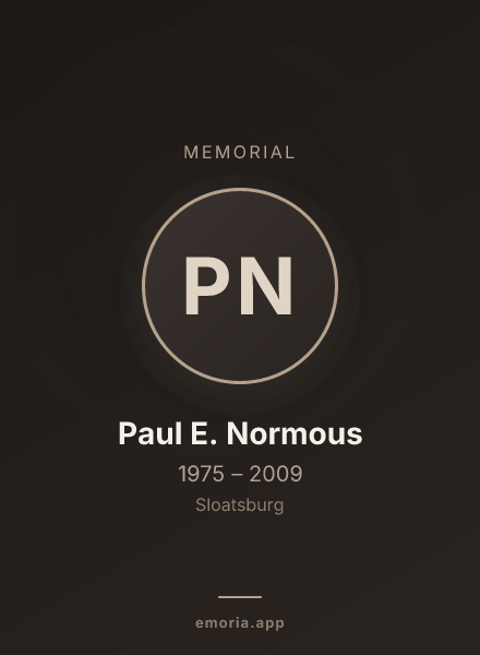 Memorial portrait of Paul E. Normous