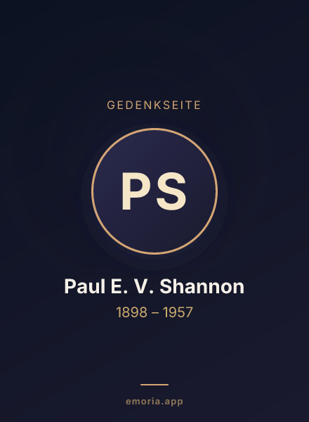 Gedenkportrait von Paul E. V. Shannon