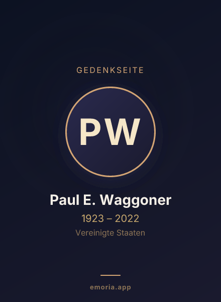 Gedenkportrait von Paul E. Waggoner