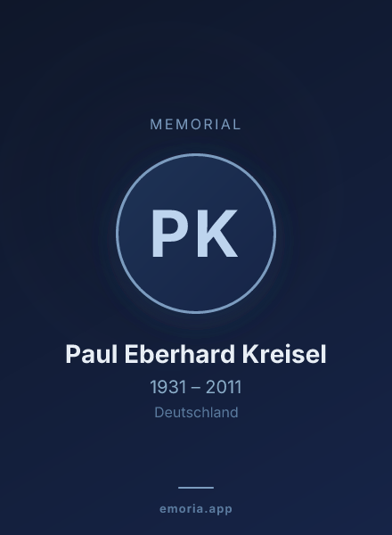 Memorial portrait of Paul Eberhard Kreisel