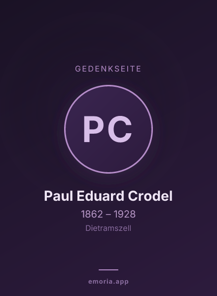 Gedenkportrait von Paul Eduard Crodel