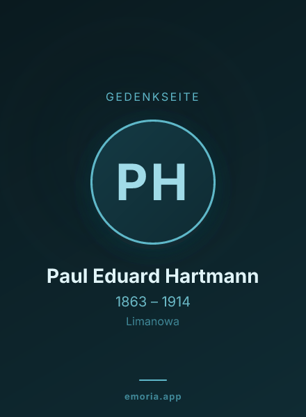 Gedenkportrait von Paul Eduard Hartmann