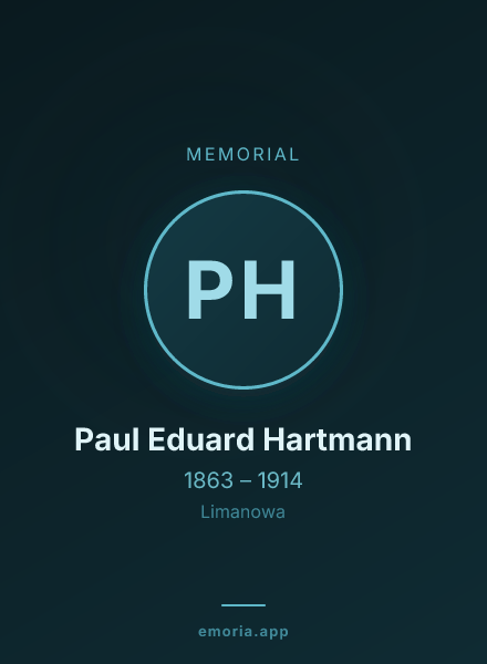 Memorial portrait of Paul Eduard Hartmann