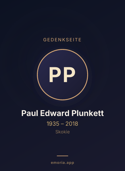 Gedenkportrait von Paul Edward Plunkett