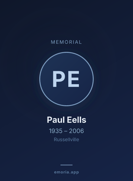 Memorial portrait of Paul Eells