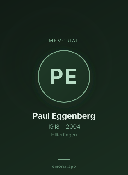 Memorial portrait of Paul Eggenberg