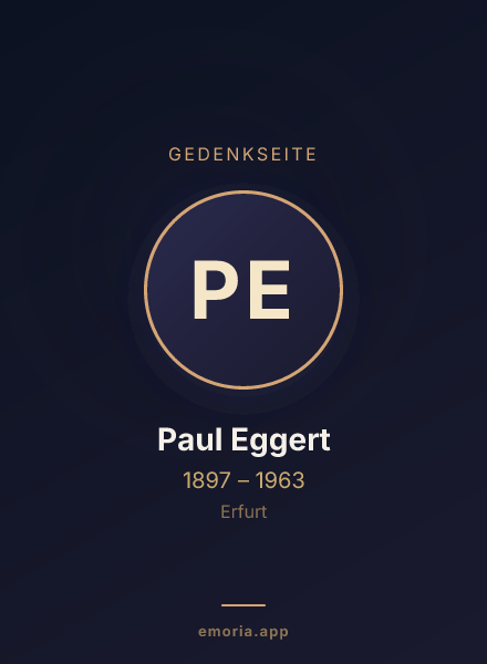 Gedenkportrait von Paul Eggert