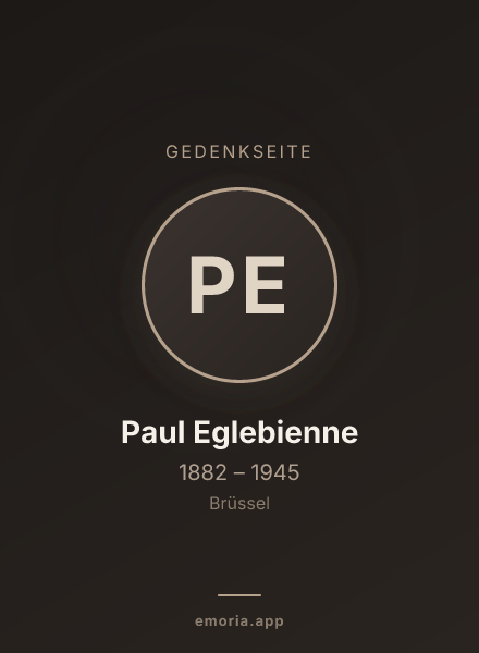 Gedenkportrait von Paul Eglebienne