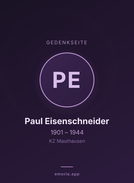 Gedenkportrait von Paul Eisenschneider