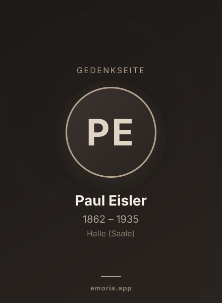 Gedenkportrait von Paul Eisler