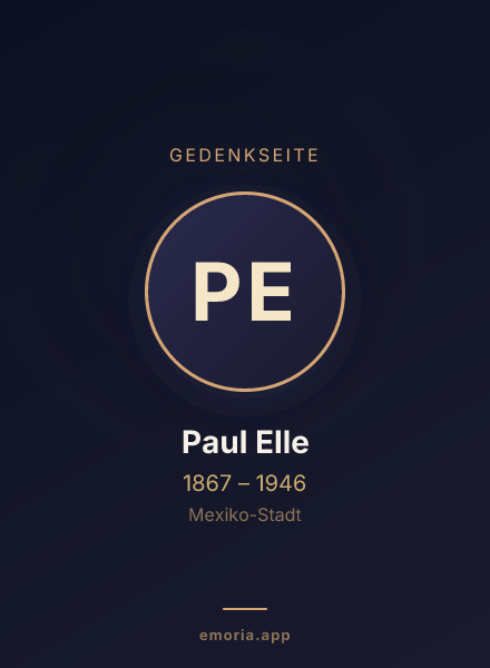 Gedenkportrait von Paul Elle