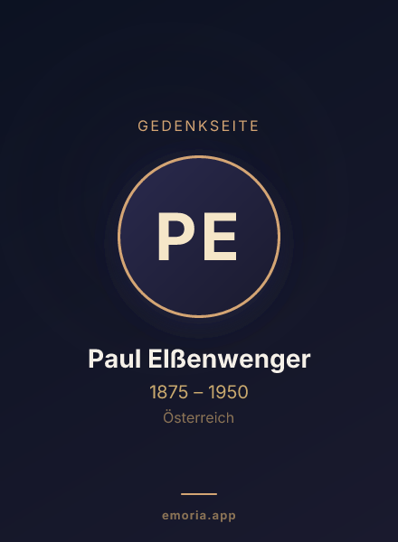 Gedenkportrait von Paul Elßenwenger