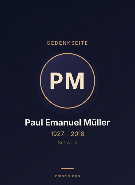 Gedenkportrait von Paul Emanuel Müller