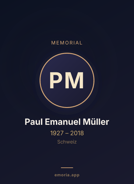 Memorial portrait of Paul Emanuel Müller