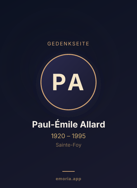 Gedenkportrait von Paul-Émile Allard