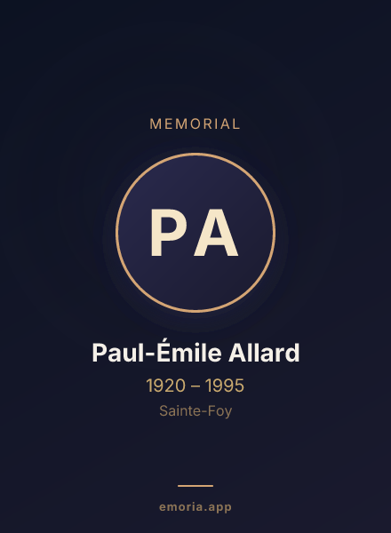 Memorial portrait of Paul-Émile Allard